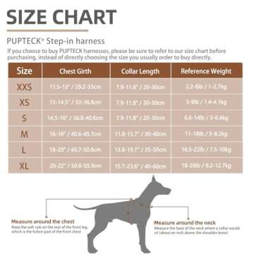 PUPTECK Adjustable Dog Harness Collar and Leash Set Step in No Pull Pet Harness for Small Medium Dog...