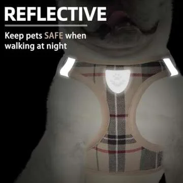 PUPTECK Adjustable No Pull Harness Set for Dogs & Cats