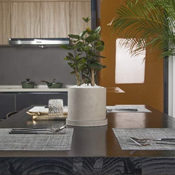 Ekirlin Grey Cement Succulent Planter with Drain Hole