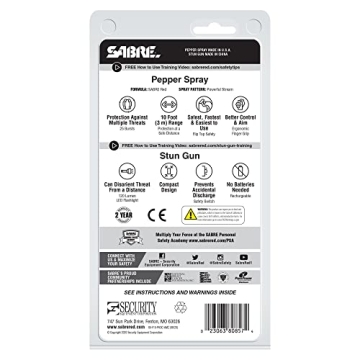 SABRE Self Defense Duo: Stun Gun & Pepper Spray Kit