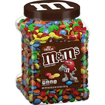 M&M's Milk Chocolate Candies 3Lb 14oz Jar Limited Edition - Perfect for Sharing!