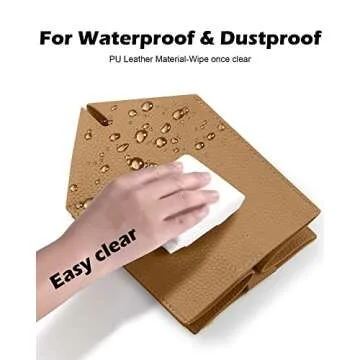 Tclouda Tissue Box Cover for PU Leather, Modern Simple Solid Color Holder Square Tissue Bag, Ideal for Bathrooms,Office,Car,Nightstand,Outdoor Tent,Dining Table,5"X5"X5", Single Bronze