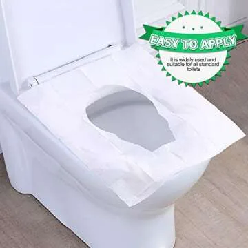 YGDZ Toilet Seat Covers Disposable, 110pcs Flushable Travel Disposable Toilet Seat Covers for Adults Kids Potty Training, Travel Essential Accessories for Airplane, Road Trips, Camping