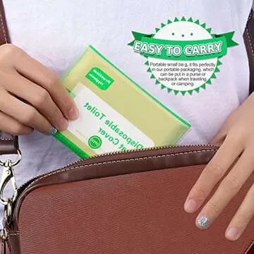 YGDZ Toilet Seat Covers Disposable, 110pcs Flushable Travel Disposable Toilet Seat Covers for Adults Kids Potty Training, Travel Essential Accessories for Airplane, Road Trips, Camping