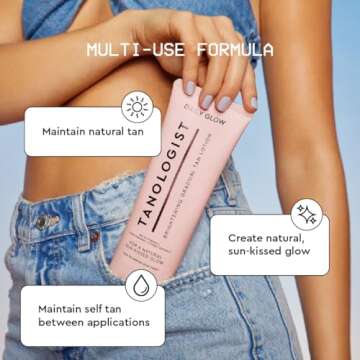 Tanologist Brightening Daily Glow Body Lotion- Medium To Dark, 8.45 fl. oz/250 ml Tube