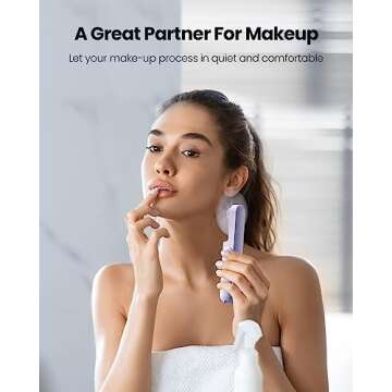 Gaiatop Portable Handheld Fan, Mini Rechargeable Folding Fans with Power Bank USB Battery Operated, Small Pocket Design for Eyelash Girls Women Travel Outdoor Purple