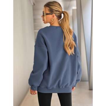 EFAN Women's Oversized Fleece Crewneck Hoodies for Fall Fashion