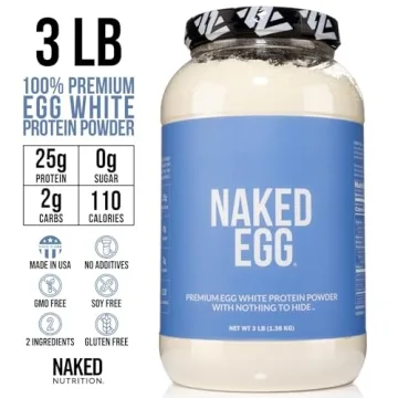 Naked Non-GMO Egg White Protein Powder - 3LB Unflavored
