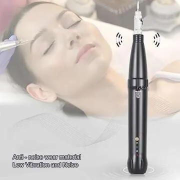 YBEAUTY Eyebrow Tattoo Machine Kit - Micropigmentation Eyeliner Pen with 15pcs Cartridges Needles fo...