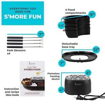 Kusini Flameless Indoor S'mores Maker Gift Set
