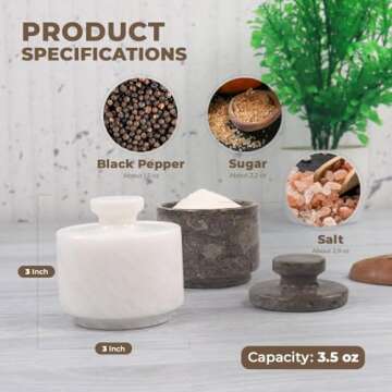 Elegant Marble Salt Cellar for Functional Kitchen Decor