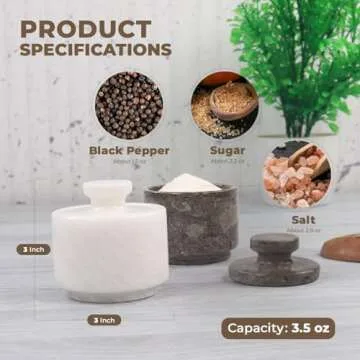 Elegant Marble Salt Cellar for Functional Kitchen Decor