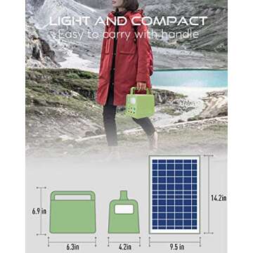 Portable Power Station with Solar Panel for Outdoor Use