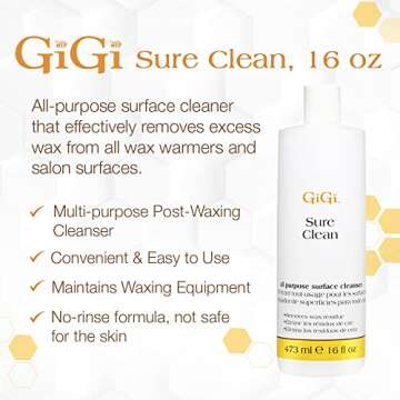 GiGi Sure Clean – All-Purpose Wax Warmer and Surface Cleaner, 16 fl oz