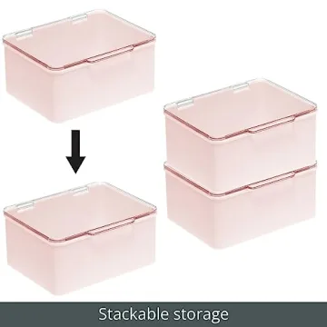 mDesign Cosmetic Storage Organizer Box - 2 Pack
