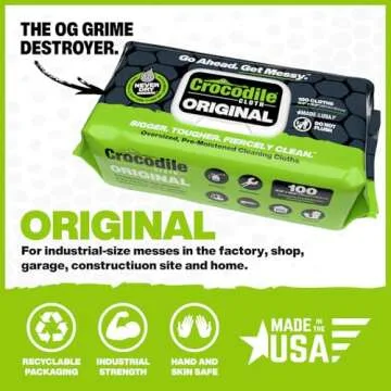 Heavy-Duty 10" x 15" Industrial Cleaning Wipes for Tough Cleaning