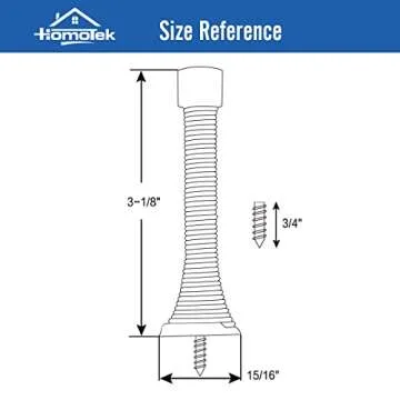 HOMOTEK 12 Pack Black Spring Door Stops for Home Safety