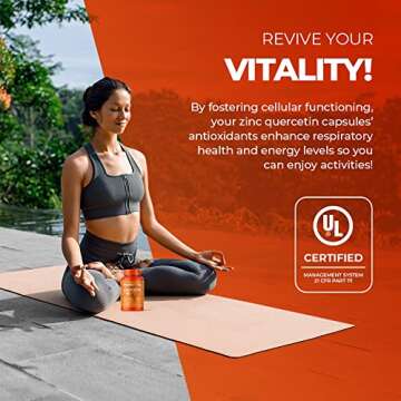 Mt. Angel Vitamins - Zinc Quercetin with Bromelain Supplement – Immune Support & Respiratory Health - Quercetin 500mg Capsules | Zinc 50mg | Vitamin C Capsules | Immune Booster for Adults - 300ct.