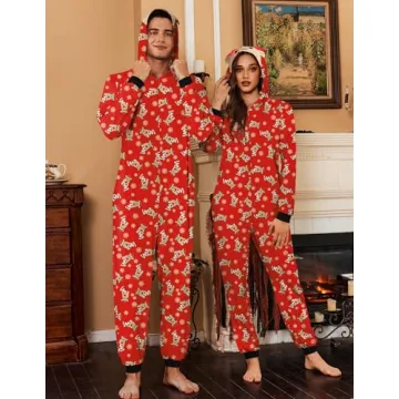 Ekouaer Christmas Matching Onesie for Couples and Families