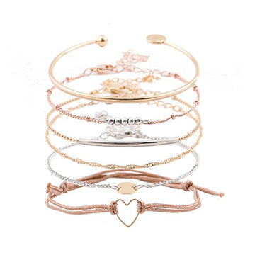 XOCARTIGE Multi-Layered Bohemian Charm Bracelets Set for Women