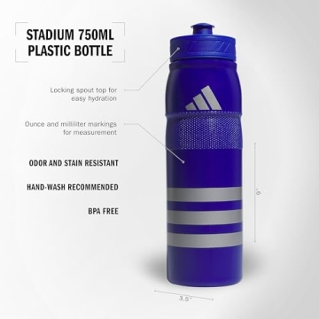 adidas 750ml Stadium Water Bottle for Sports & School