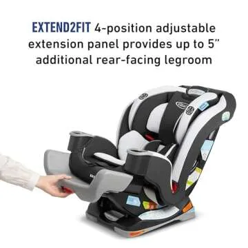 Graco Extend2Fit Convertible Baby Car Seat for Growing Kids