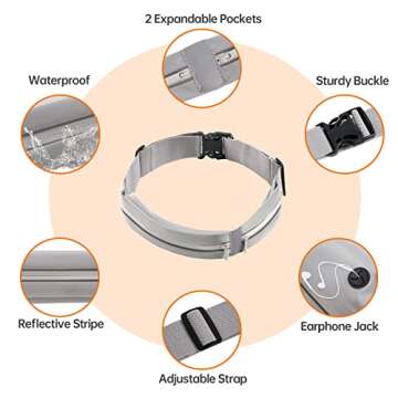 Running Belt for Men and Women | Waterproof & Reflective
