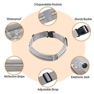 Running Belt for Men and Women | Waterproof & Reflective