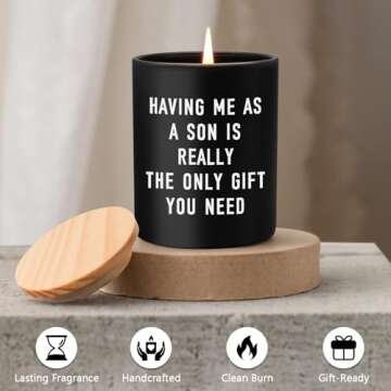 Personalized Mothers Day Candle Gift for Mom