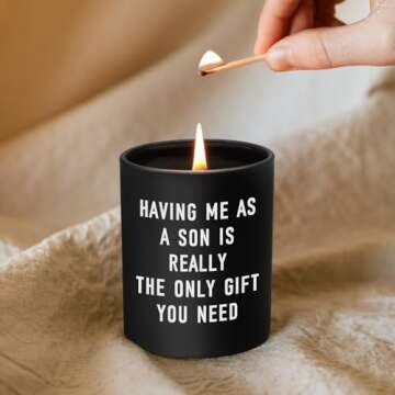 Personalized Mothers Day Candle Gift for Mom