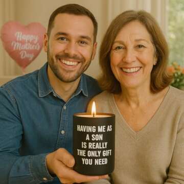 Personalized Mothers Day Candle Gift for Mom