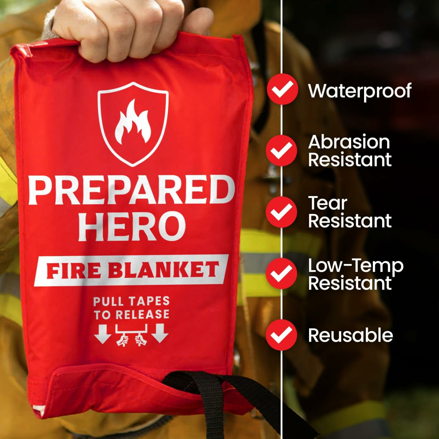 Emergency Fire Blanket - 4 Pack, 40" Kitchen Size