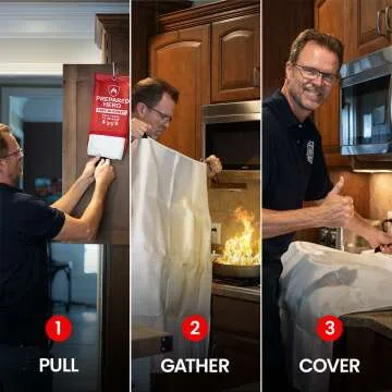 Emergency Fire Blanket - 4 Pack, 40" Kitchen Size