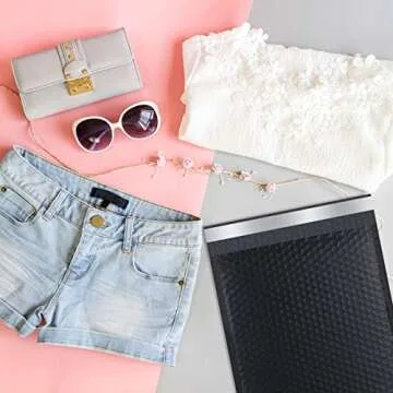 UCGOU Bubble Mailers 10.5x16 Inch Black Self Seal 25 Pack