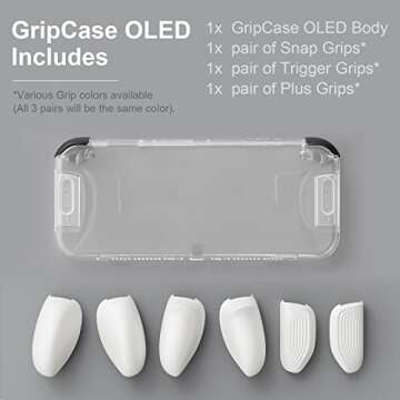Skull & Co. GripCase OLED: A Dockable Transparent Protective Cover Case with Replaceable Grips [to f...