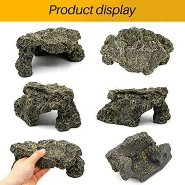 Durable Reptile Cave Resin Rock for Basking and Hiding