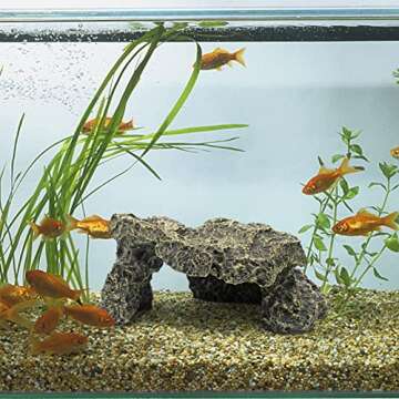 Reptile Cave Resin Rock Basking Platform Bearded Dragon basking Platform Reptile basking Platform for Chameleon Turtle Bearded Dragon Tortoise Lizards Betta Play Hiding Breeding