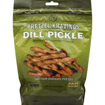 Dakota Style Dill Pickle Pretzel Kravings - 10 Ounce Bag of Tangy Goodness
