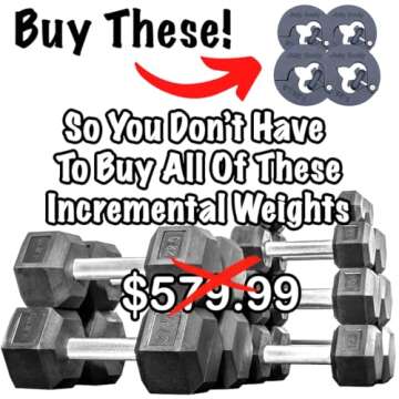 July Body 1.25 Pound Weight Clips – Adds 2.5 Total Pounds - For Dumbbells, Kettlebells, and Barbells - Makes 7.5 12.5 17.5 22.5 27.5 Pound Dumbbells - (2 Clip Pack)