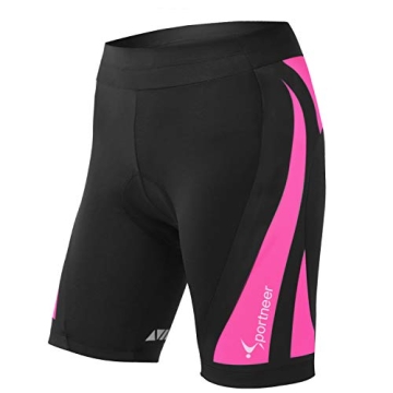 Sportneer Women's 4D Padded Cycling Shorts - Comfort & Style for Long Rides