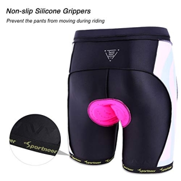 Sportneer Womens 4D Padded Cycling Shorts Comfort Ride
