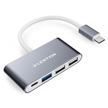 LENTION 4-in-1 USB-C Hub: Multiport Adapter for MacBook Pro, Air, iPhone 16 & More
