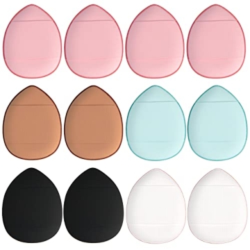 bAnpinSH Finger Puff, 12 Pcs Mini Makeup Sponge Set for All Beauty Needs