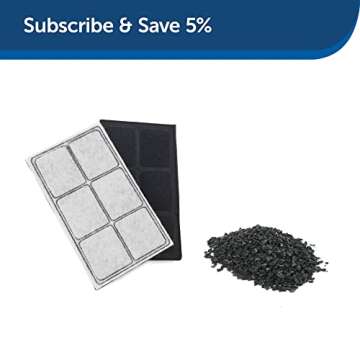 PetSafe Drinkwell Premium Pet Fountain Replacement Carbon Filters,Cat Water Fountain Filters, Contains 50% More Carbon (Pack of 12)