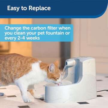 PetSafe Drinkwell Premium Pet Fountain Replacement Carbon Filters,Cat Water Fountain Filters, Contains 50% More Carbon (Pack of 12)