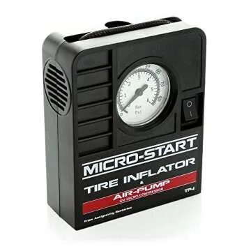 Antigravity Batteries Mini Tire Inflator for use with Motorcycles, ATV, UTV, Bikes,Small Cars. Easy to Carry for ADV and Touring Bikes
