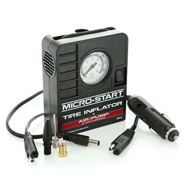 Antigravity Batteries Mini Tire Inflator for use with Motorcycles, ATV, UTV, Bikes,Small Cars. Easy to Carry for ADV and Touring Bikes