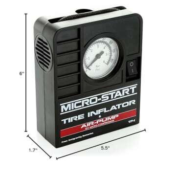 Antigravity Batteries Mini Tire Inflator for use with Motorcycles, ATV, UTV, Bikes,Small Cars. Easy to Carry for ADV and Touring Bikes