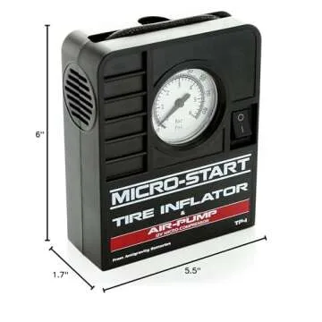 Antigravity Batteries Mini Tire Inflator for use with Motorcycles, ATV, UTV, Bikes,Small Cars. Easy to Carry for ADV and Touring Bikes