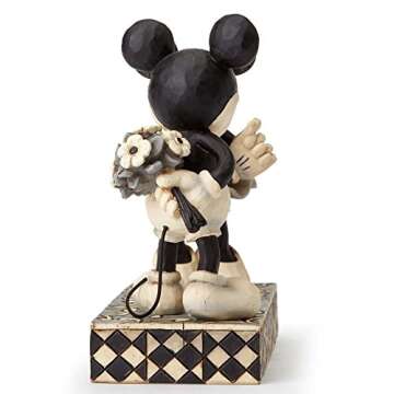 Disney Traditions by Jim Shore Black & White Mickey & Minnie Mouse Stone Resin Figurine, 6”